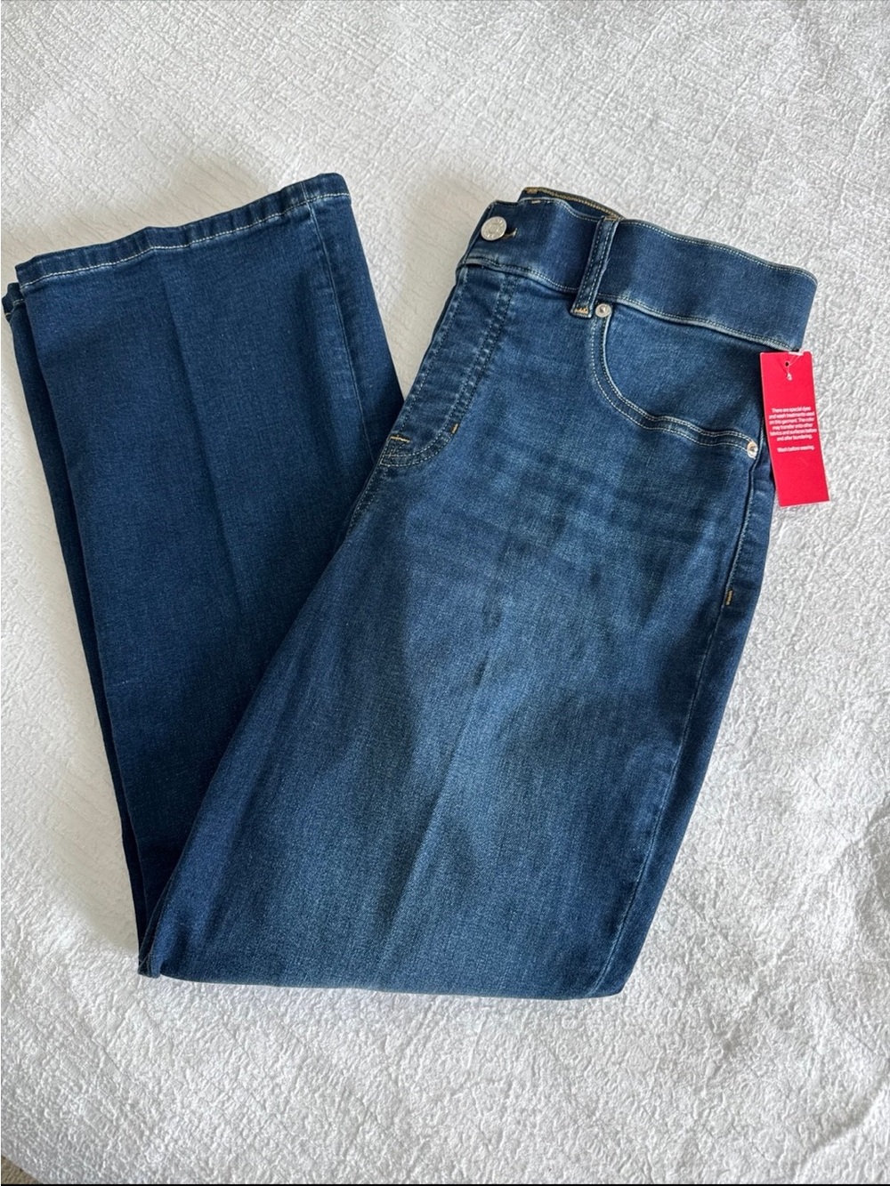 SPANX Women's Dark Blue Boot Cut Jeans